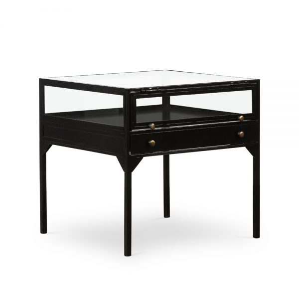 Four Hands Shadow Box End Table - side view
