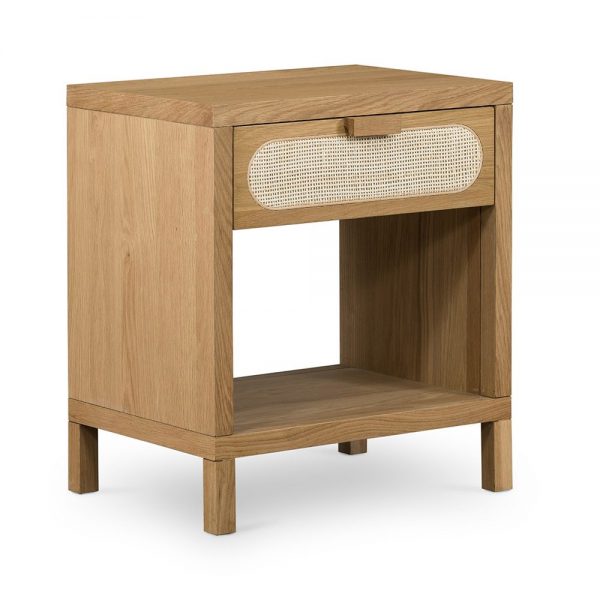 Four Hands Allegra Nightstand - Natural Cane side view
