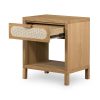 Four Hands Allegra Nightstand - Natural Cane side view drawer open
