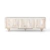 Four Hands Rio Media Console - Round Cut White Wash - back view