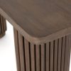Four Hands Rutherford Console Table - Ashen Brown - corner detail view