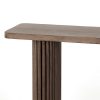 Four Hands Rutherford Console Table - Ashen Brown - side detail view