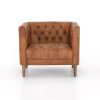 Four Hands Williams Leather Chair Natural Washed Camel - Front View