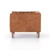 Four Hands Williams Leather Chair Natural Washed Camel - Full Side View