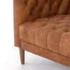 Four Hands Williams Leather Chair Natural Washed Camel - Left Leg View
