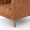 Four Hands Williams Leather Chair Natural Washed Camel - Right Leg View