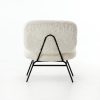 Four Hands Caleb Chair - Ivory Angora- Back View