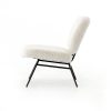 Four Hands Caleb Chair - Ivory Angora- Full Side View