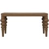 Noir Turned Leg Ismail Console Table - Full Front View